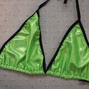 Lime green triangle top